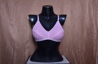 Ladies Net Astar Bra - Net Fabric, Cup Sizes 30 To 44 , Color Options: White, Skin, Pink, Black | Elegant Embroidered Pattern, Adjustable Straps, Comfortable Fit