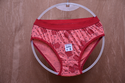 India Choice Sapna Printed Panty - Cotton, Size 30 To 40, Color Brown, Maroon, Golden, Skin, Navy Blue, Gajri | Hipster Style, Floral Print, Excellent Stretchability