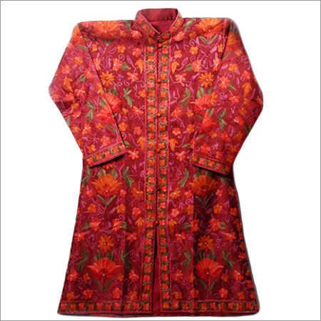 Silk Full Aari Work Jacket By PASHMILON