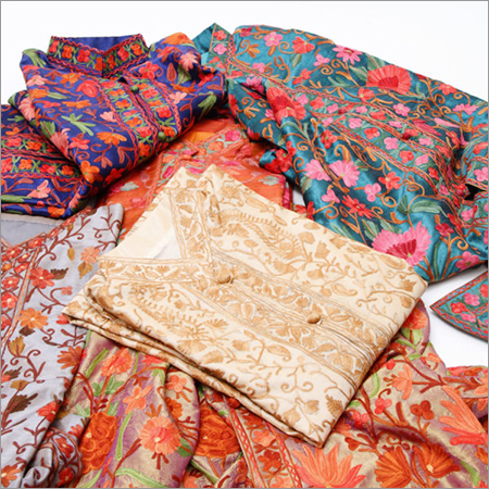 Silk Multi Color Full Aari Work Suits Silk Multi Color Full Aari Work Suits