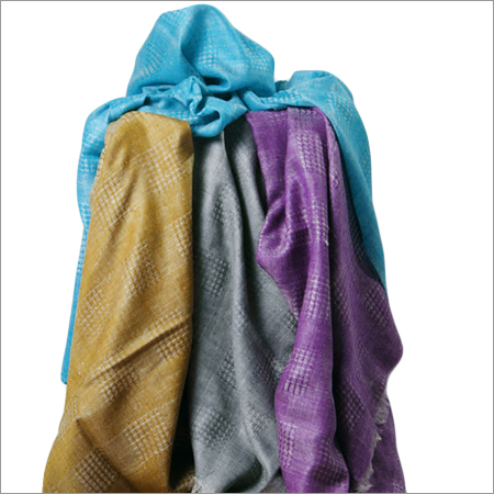 Check Honeycomb Multi Color Embroidered Pashmina Stoles