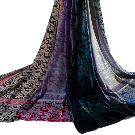 Woollen Printed Arabic Calligraphy Stoles By PASHMILON