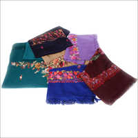 Multi Color Dordar Aari Work Embroidered Woolen Stoles