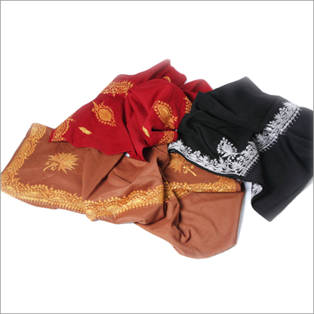 Tilla Work Embroidered Woolen Stoles Tilla Work Embroidered Woolen Stoles