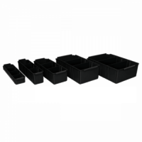 Esd Panda Shelf Bins - Conductive Polypropylene, Standard Size, Black, 400 Mm Deep Shelving, Unique Design For Added Strength, Integral Back Stop For Clear Content Viewing