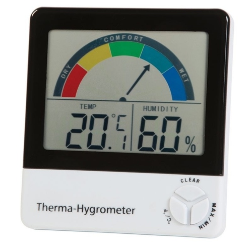 Healthy living Therma-Hygrometer with comfort level indication