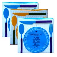 Dinner Napkin - Paper, 40x40 cm, White | Disposable, Hygienic, Absorbent, Embossed Design, Made from Recycled Materials