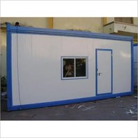 Office Container - Mild Steel, 20x10 Foot , White And Blue Finish, Lockable Doors, Durable & Eco-friendly Design