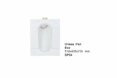 Ceramic Orissa Pan Toilet - Color: White