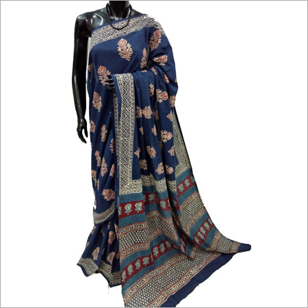 Hand block Bagru Block Printed Sarees