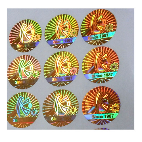 Dot-Matrix Hologram Stickers - 150mm x 150mm Silver, Golden, Copper, Blue, Red | High-Resolution 2400 DPI, Anti-Counterfeit, Waterproof, Self-Adhesive