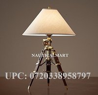 Royal Marine Tripod Table Antique Brass Lamp- Nauticalmart