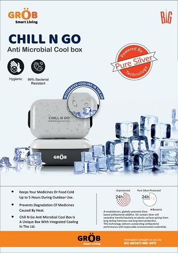 CHILL N GO Anti Microbial Cool box By BIG IMPORTS AND GIFTS