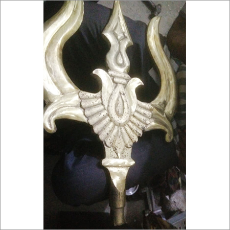 Brass Trishul - Handcrafted Brass, Variable Dimensions, Polished Finish | Intricate Design, Religious, Durable, Traditional Style