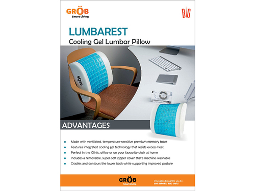 Lumbarest Cooling Gel Pillow By BIG IMPORTS AND GIFTS