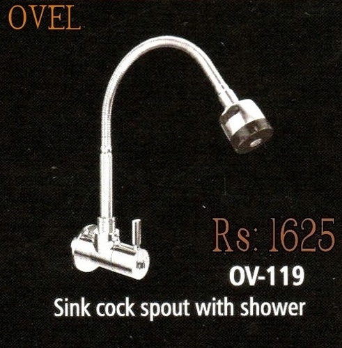 Ovel Sink Cock Spout With Shower Installation Type: Wall Mounted