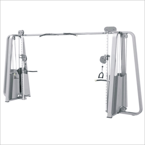 Adjustable Cable Crossover - Strong Powder Coated Steel Frame, Nylon Pulleys with Sealed Bearings, Anti-Slip Rubber Stoppers