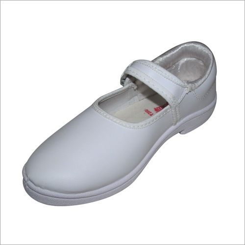 Girl White School Shoes