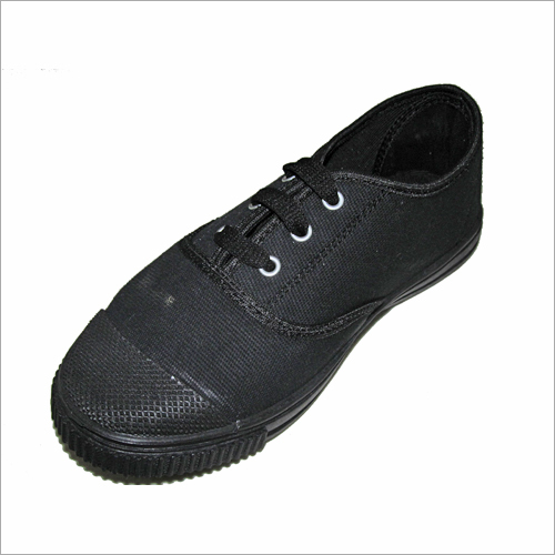 Boys Laces Black School Shoes