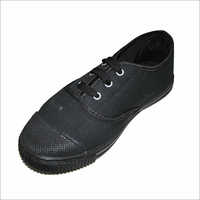 Boys Laces Black School Shoes