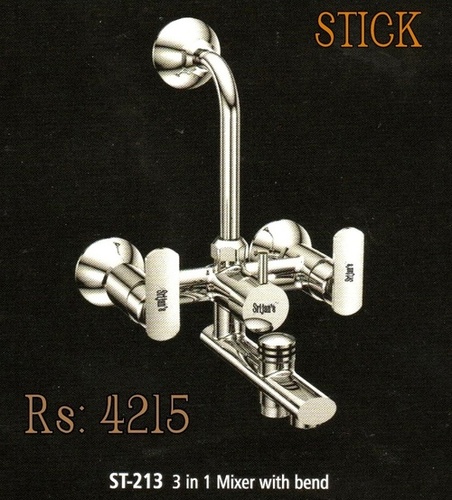 Stick 3 In 1 Mixer With Bend Installation Type: Wall Mounted