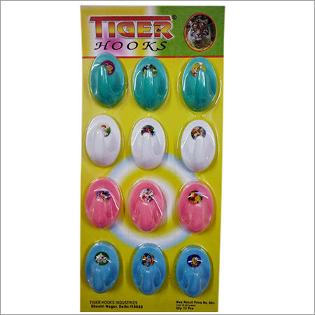 Sticker Wall Hooks - Material: Plastic