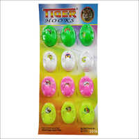 3 Pin Nail Hooks - Tuff Plastic, Oval Shape , Vibrant Colors In Pink, White, Green, Yellow - Durable Nail-mounted Hanging Solution