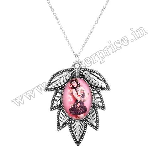 GL-05 Glass Locket - Glass + Metal | Elegant Design with Unique Glass Bean Detailing, Perfect for Personalization and Gifting