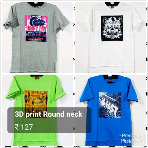 3D Print Round Neck T Shirts Age Group: Boys & Mens