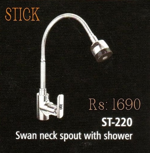 Stick Swan Neck Spout With Shower Installation Type: Wall Mounted