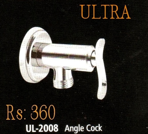 ULTRA ANGLE COCK - Chromium Plated Brass 15 mm, Wall Mounted Design | Quarter Turn Operation for Efficient Water Control