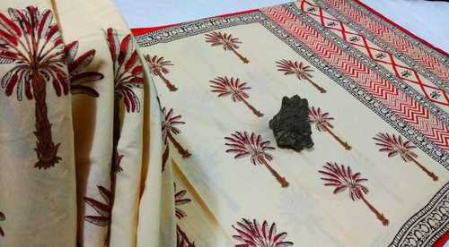 Block printed sarees