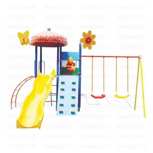 Multi Activity Play Station With Wave Slide - Material: Frp