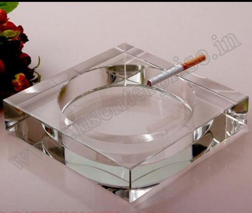 Crystal Ashtray - 100*100 MM | Square Shape Made of High-Quality Crystal Pack of 36 Pcs for Optimal Use and Elegant Display