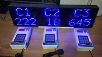 Wireless 3 Window Token Number Display System - Tube Chip Color: Red