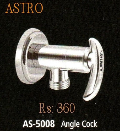 ASTRO ANGLE COCK - Chromium Plated Brass, 15 mm Quarter Turn, Wall Mounted Design | Ideal for Efficient Water Flow Control