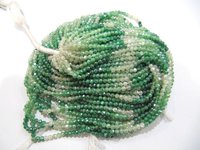 Natural Emerald Moonstone AB Coated Shaded Beads