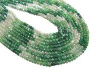 Natural Emerald Moonstone AB Coated Shaded Beads