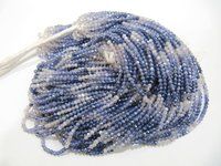 Natural Moonstone AB Blue Coated Shaded Beads