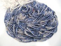 Natural Moonstone AB Blue Coated Shaded Beads