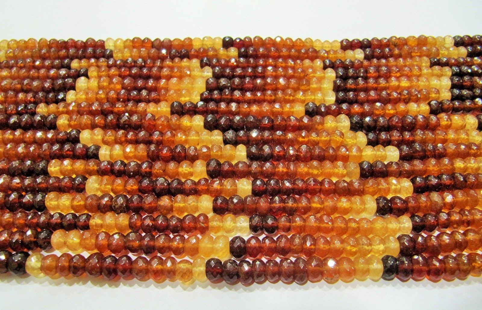 AAA Quality Natural Hessonite Garnet Rondelle Faceted