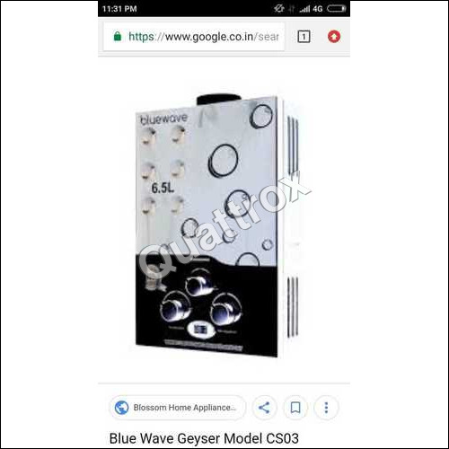 Blue Wave Wall Mounted Electric Geyser