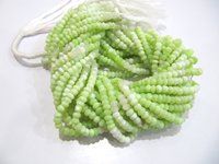 AAA Quality Natural Green Opal Gemstone Rondelle  Beads