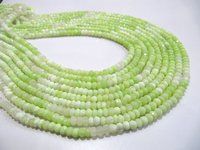 AAA Quality Natural Green Opal Gemstone Rondelle  Beads