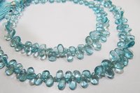 AAA Quality Natural Blue Apatite Smooth Tear Drop Bead