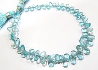 AAA Quality Natural Blue Apatite Smooth Tear Drop Bead