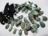 AAA Quality Natural Chrysocolla Pear Shape Beads