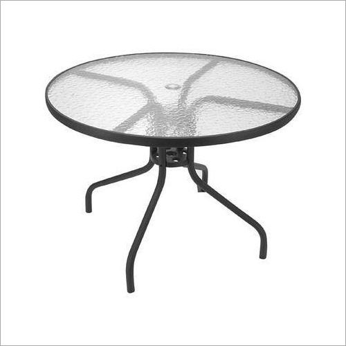 Round Glass Garden Table