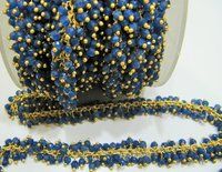 Genuine Sapphire Dangling Beaded Chain