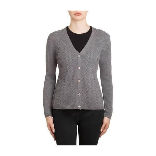 Ladies Plain Cardigan